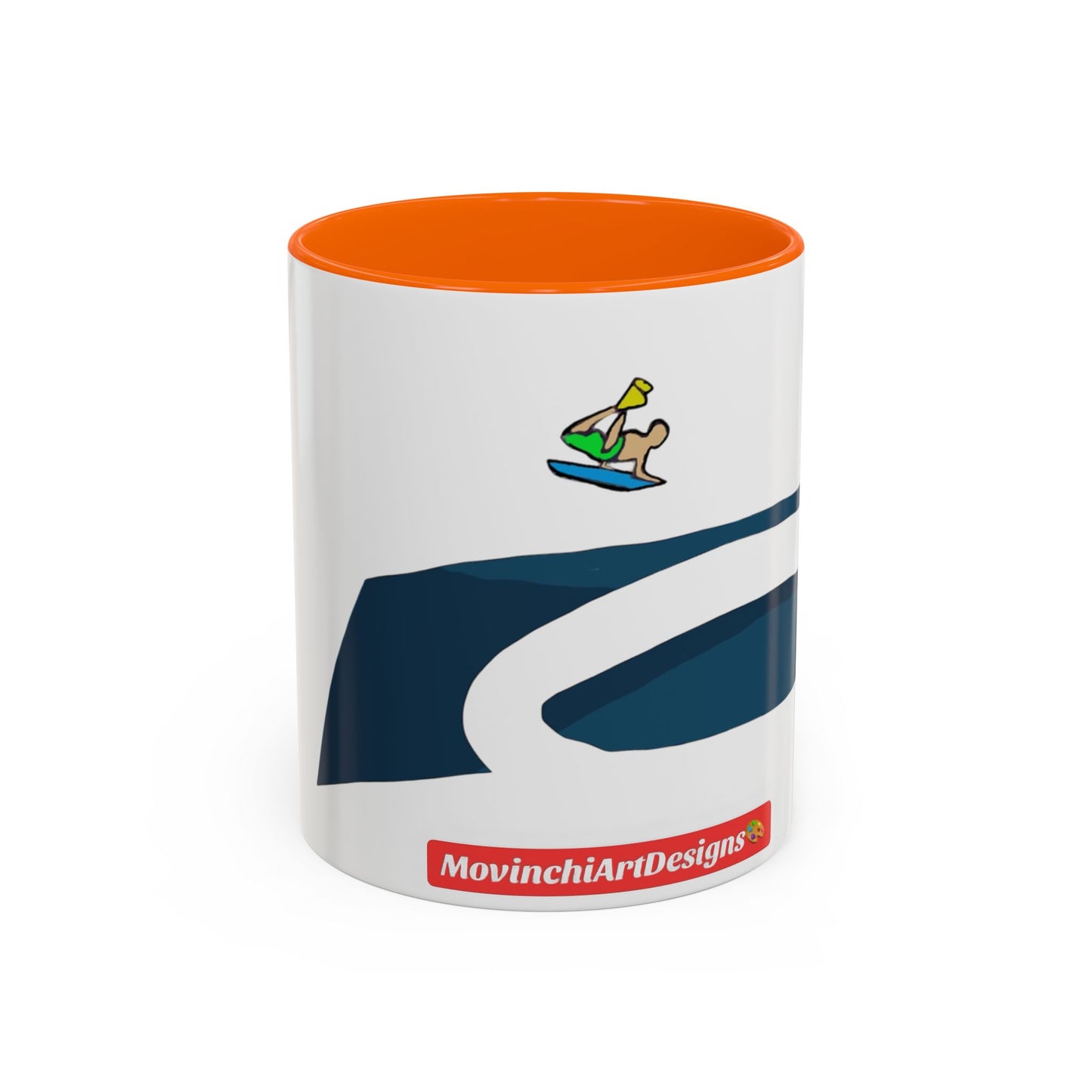 AERIAL.   Wave Accent Coffee Mug — Watersports Lover Gift