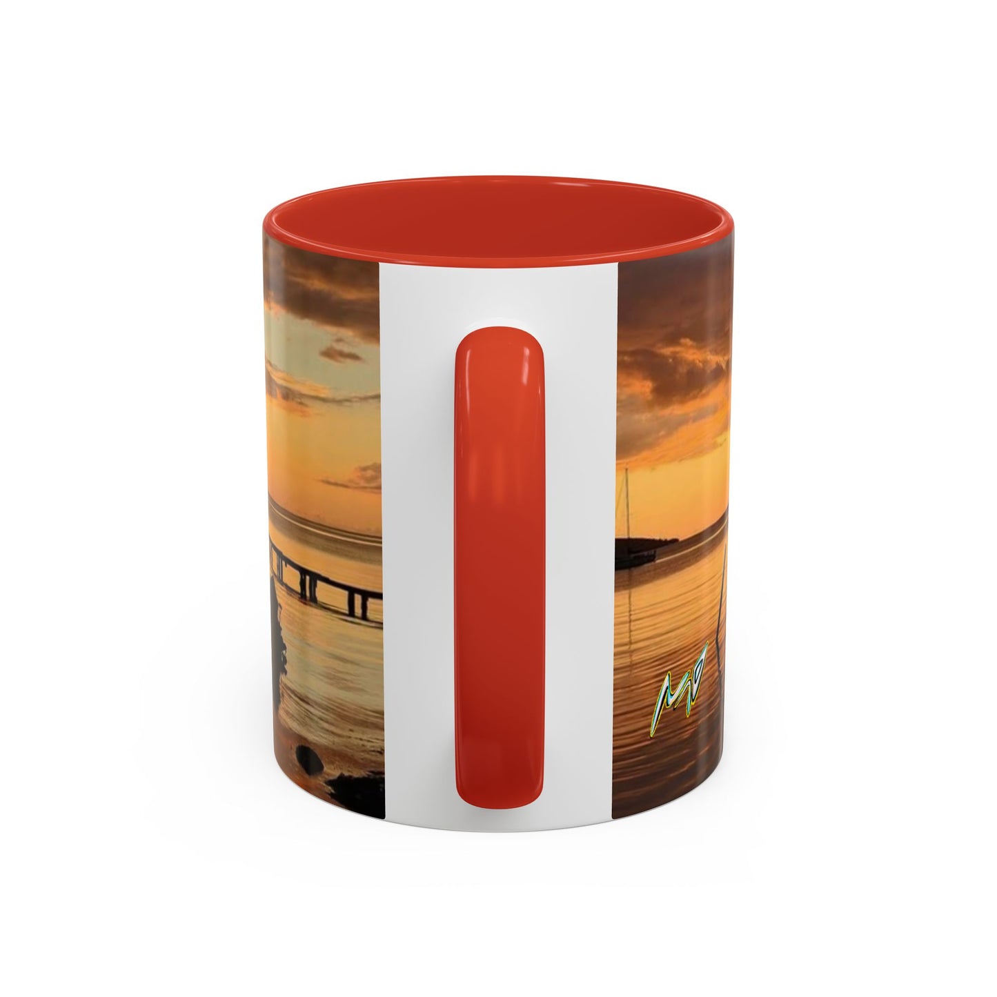 Sunset Harbor Coffee Mug — Golden Beach Sunrise Accent Mug (11/15oz)
