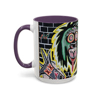 CHUPACABRAS.  Green Monster Art Coffee Mug — Spooky Neon Creature Accent Mug (11/15oz)