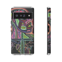 HEART ATTACK Abstract Neon Face Tough Phone Case – Vibrant Art Phone Cover