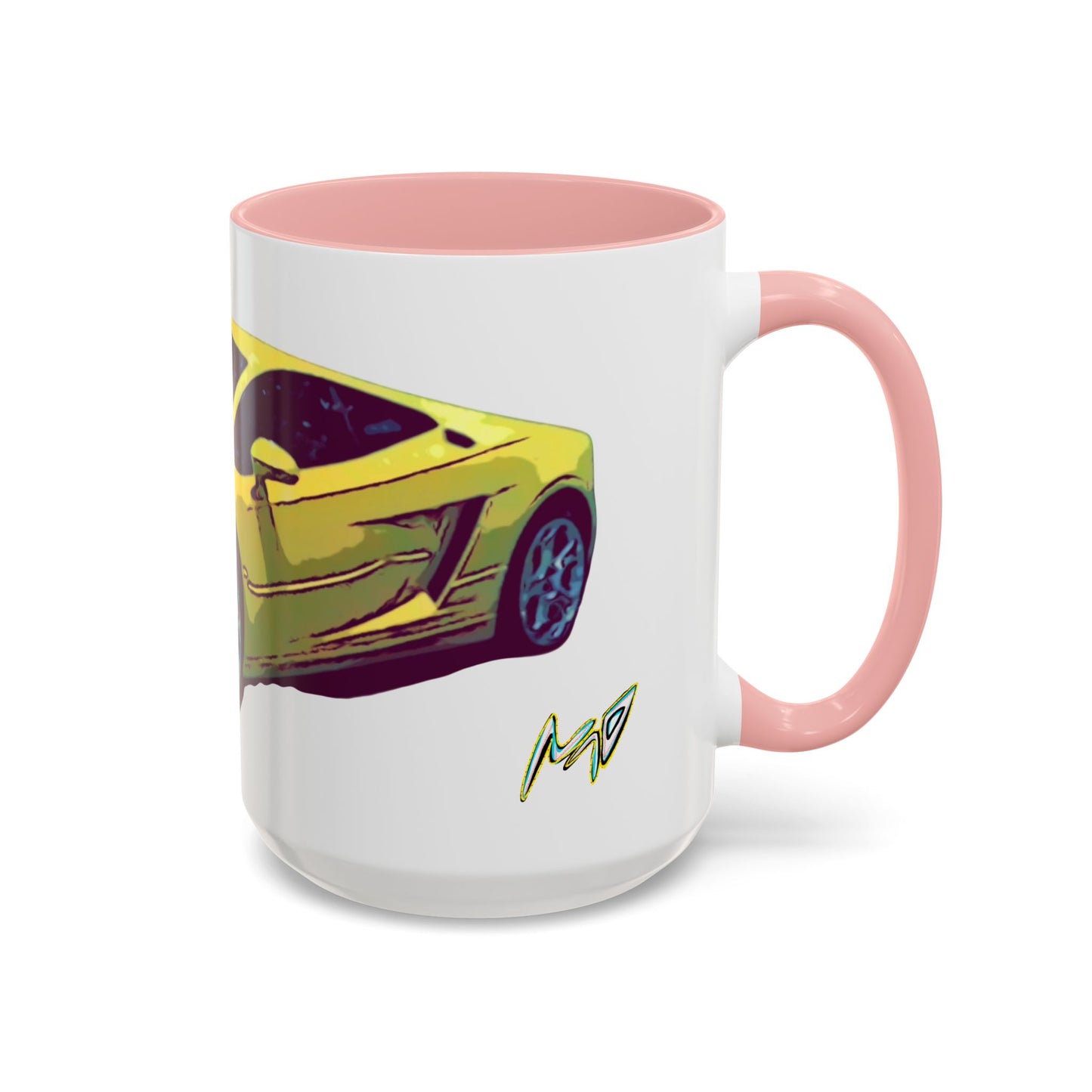 GALLARDO.  Sports Car Coffee Mug — Yellow Supercar Accent Mug (11/15oz)