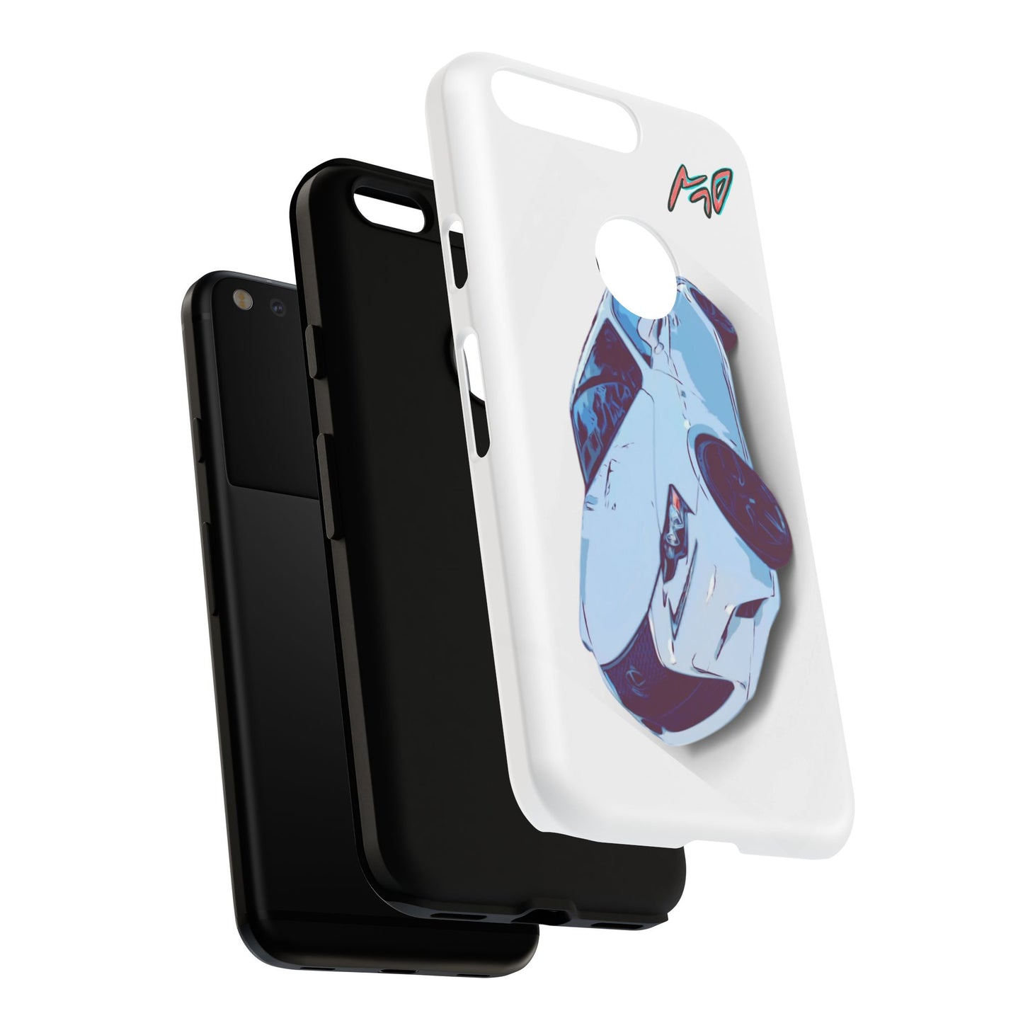 Melvin White Sports Car Phone Case - Retro Pop Art Supercar Protective Tough Case