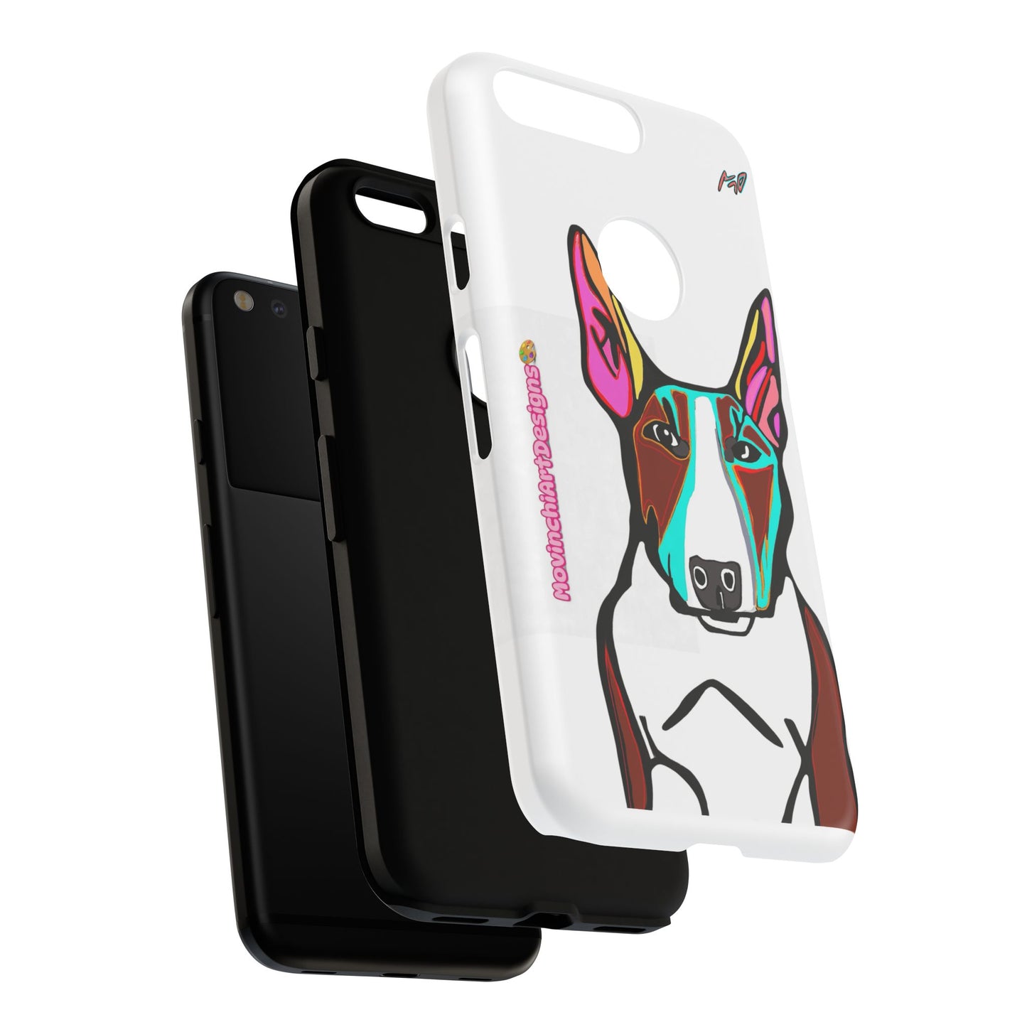 MR Bull Terrier Phone Case — Colorful Pop Art Tough Cases for Dog Lovers