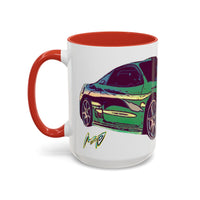 Coffee Mug —ECLIPSE  Neon Sports Car Design with "MovinchiArtDesigns" Logo