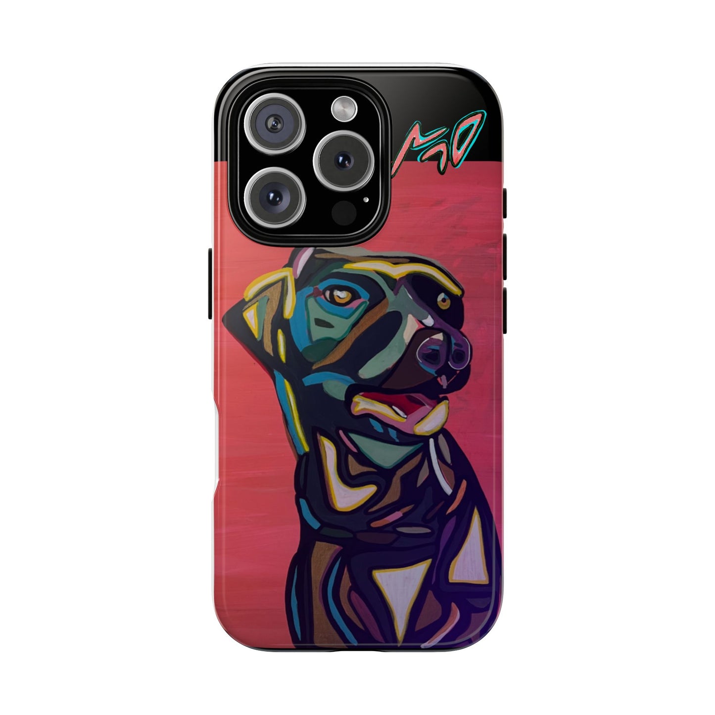 Colorful Pit LABRADOR Tough Phone Case — Vibrant Pop Art Dog Design