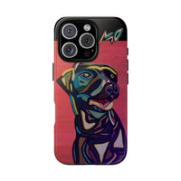 Colorful Pit LABRADOR Tough Phone Case — Vibrant Pop Art Dog Design
