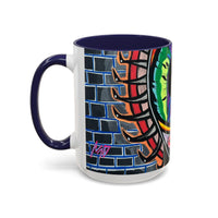 Abstract Street-Art Eye Coffee Mug — Colorful Graffiti Accent Mug (11/15 oz)