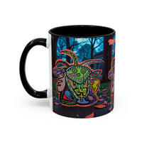 RYDER4.0  Psychedelic Forest Accent Coffee Mug – Colorful Trippy Creature Design (11/15oz)