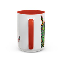 Colorful RYDER.   Abstract Jester Accent Coffee Mug — MovinchiArtDesigns