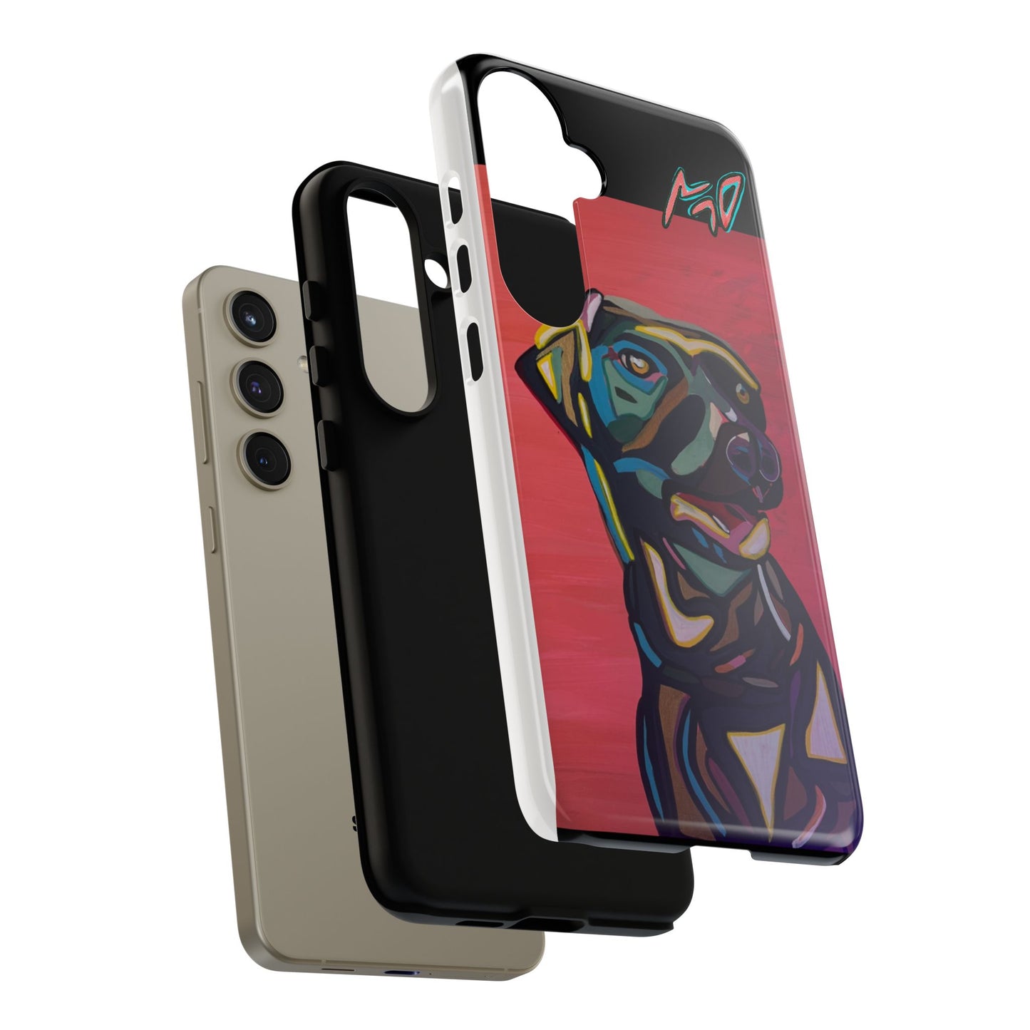 Colorful Pit LABRADOR Tough Phone Case — Vibrant Pop Art Dog Design