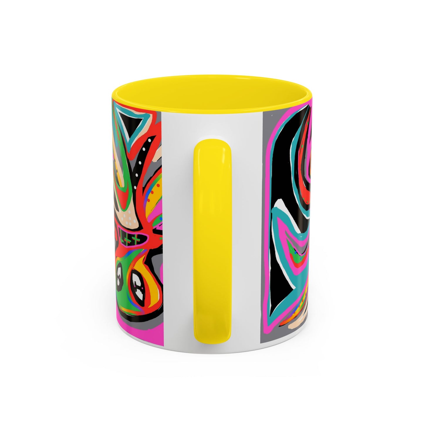 Abstract Neon octopussy Coffee Mug — Colorful Pop Art Accent Mug (11/15oz)