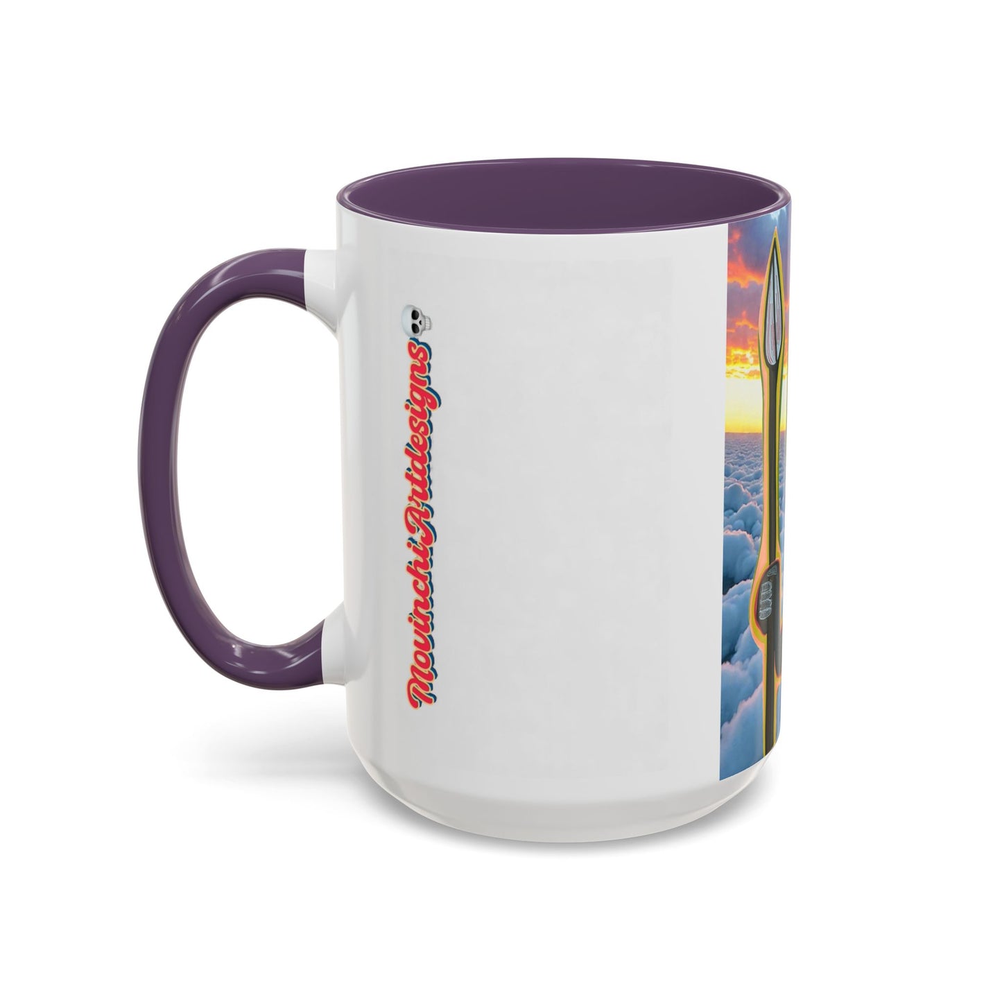 Surreal VINCENT Tribal Warrior Accent Coffee Mug — Colorful Skull Art 11/15oz