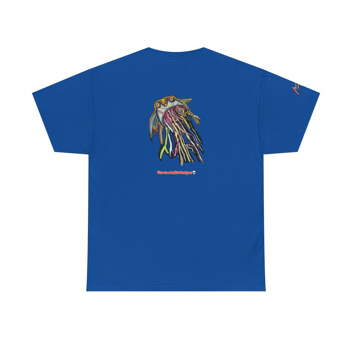 Graphic Tee — Colorful CRAZY TUNA  Illustration Back Print Tee