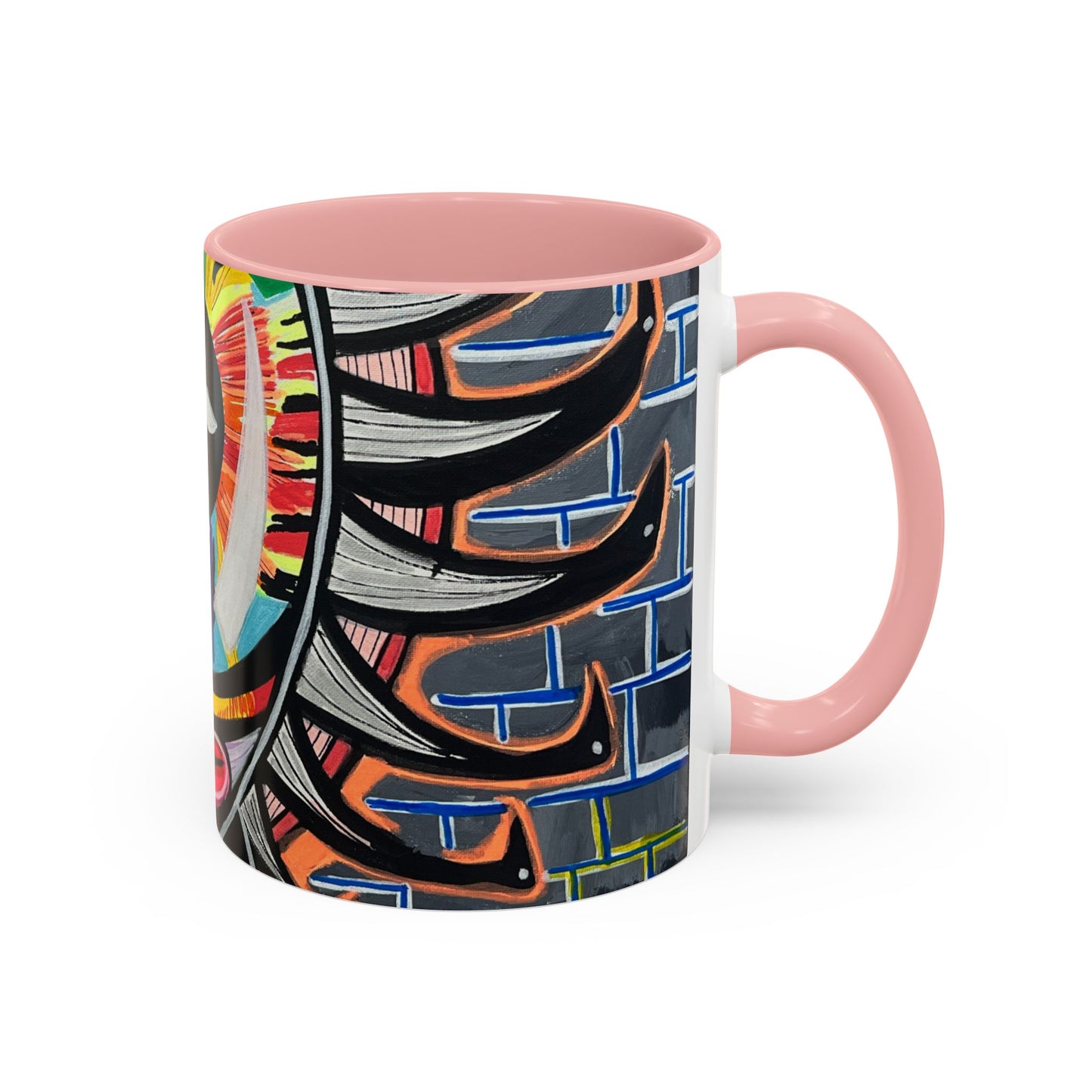 Abstract Street-Art Eye Coffee Mug — Colorful Graffiti Accent Mug (11/15 oz)