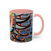 Abstract Street-Art Eye Coffee Mug — Colorful Graffiti Accent Mug (11/15 oz)
