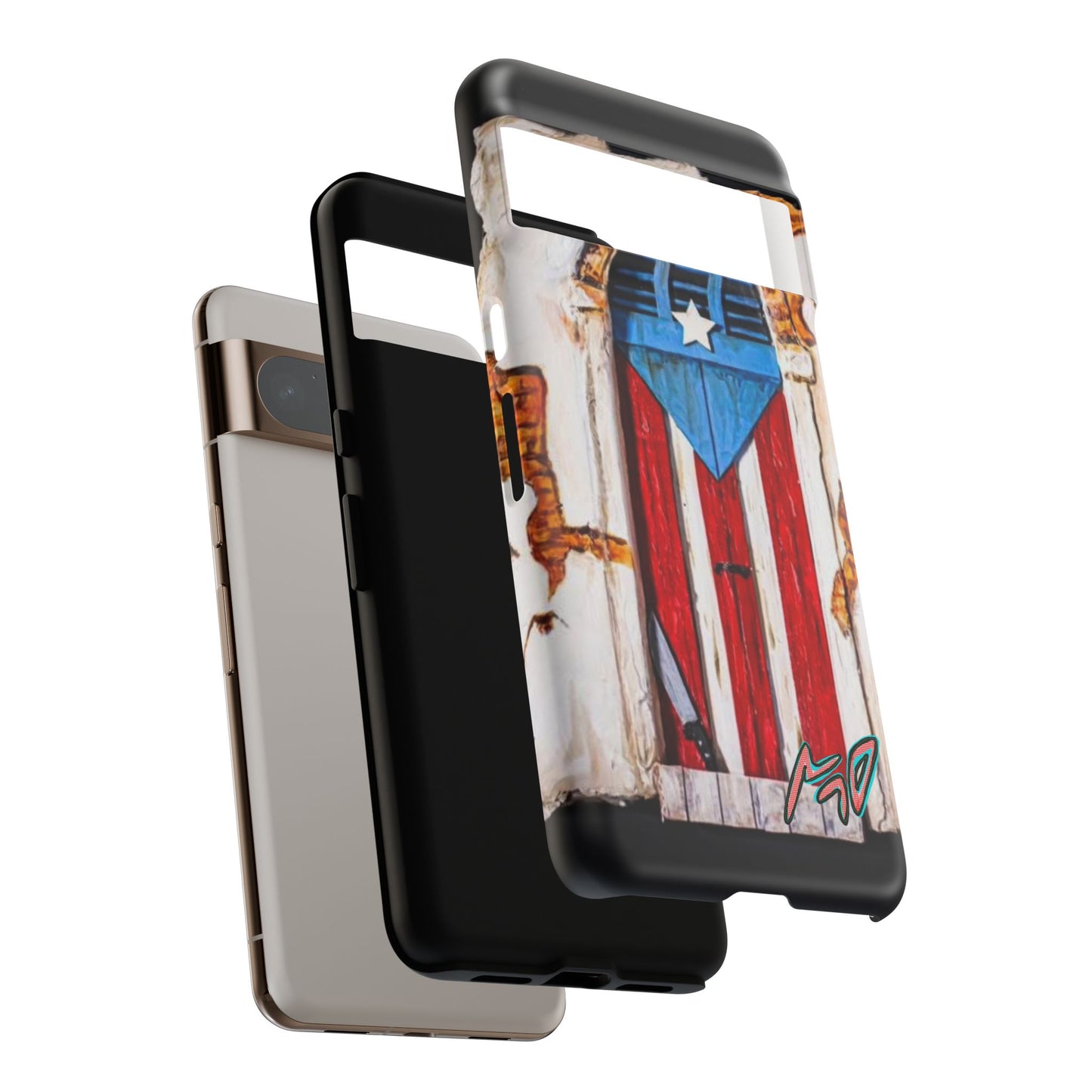 Puerto Rican Flag Phone Case - Rustic Coquí Door Design Tough Case