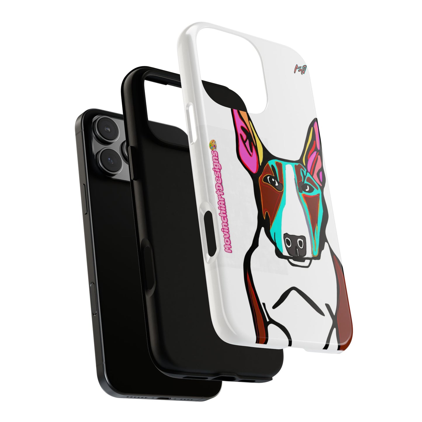 MR Bull Terrier Phone Case — Colorful Pop Art Tough Cases for Dog Lovers