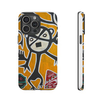 Abstract TAINO  Tribal Art Phone Case – Bold Orange Graphic Protective Cover