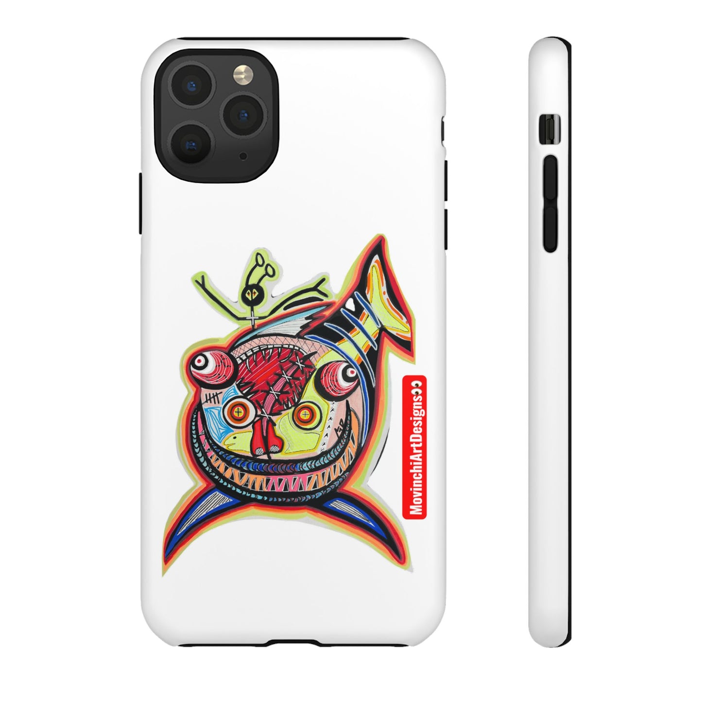 Phone Case — Colorful Abstract PARASITE  Fish Art Tough Cases