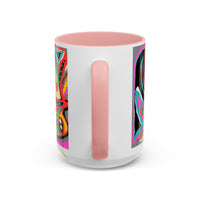 Abstract Neon octopussy Coffee Mug — Colorful Pop Art Accent Mug (11/15oz)