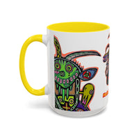 Colorful RYDER.   Abstract Jester Accent Coffee Mug — MovinchiArtDesigns