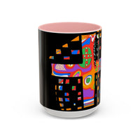 Coffee Mug — Colorful Abstract Cross Accent Ceramic Mug (11/15 oz)