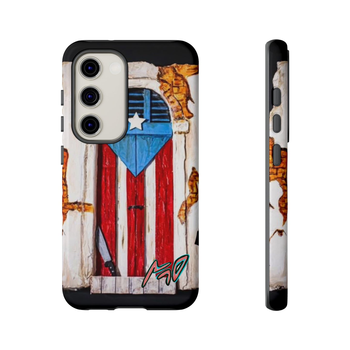 Puerto Rican Flag Phone Case - Rustic Coquí Door Design Tough Case