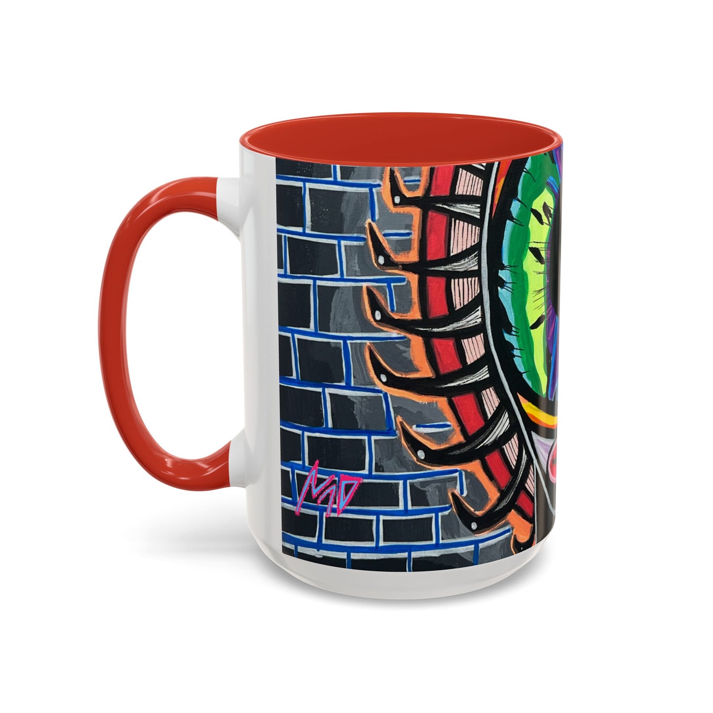 Abstract Street-Art Eye Coffee Mug — Colorful Graffiti Accent Mug (11/15 oz)