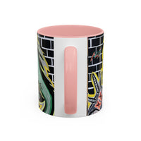 CHUPACABRAS.  Green Monster Art Coffee Mug — Spooky Neon Creature Accent Mug (11/15oz)