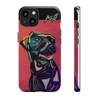 Colorful Pit LABRADOR Tough Phone Case — Vibrant Pop Art Dog Design