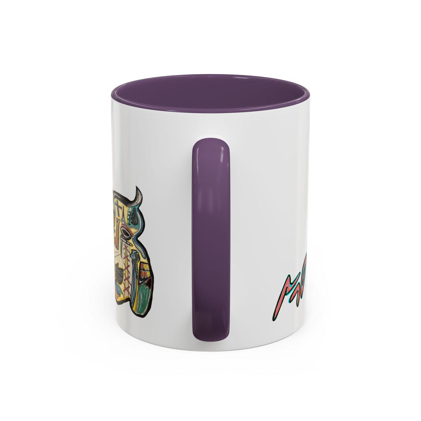 Abstract MOVINCHI Art Coffee Mug — Colorful Cubist Ceramic Accent Mug