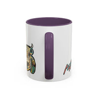 Abstract MOVINCHI Art Coffee Mug — Colorful Cubist Ceramic Accent Mug