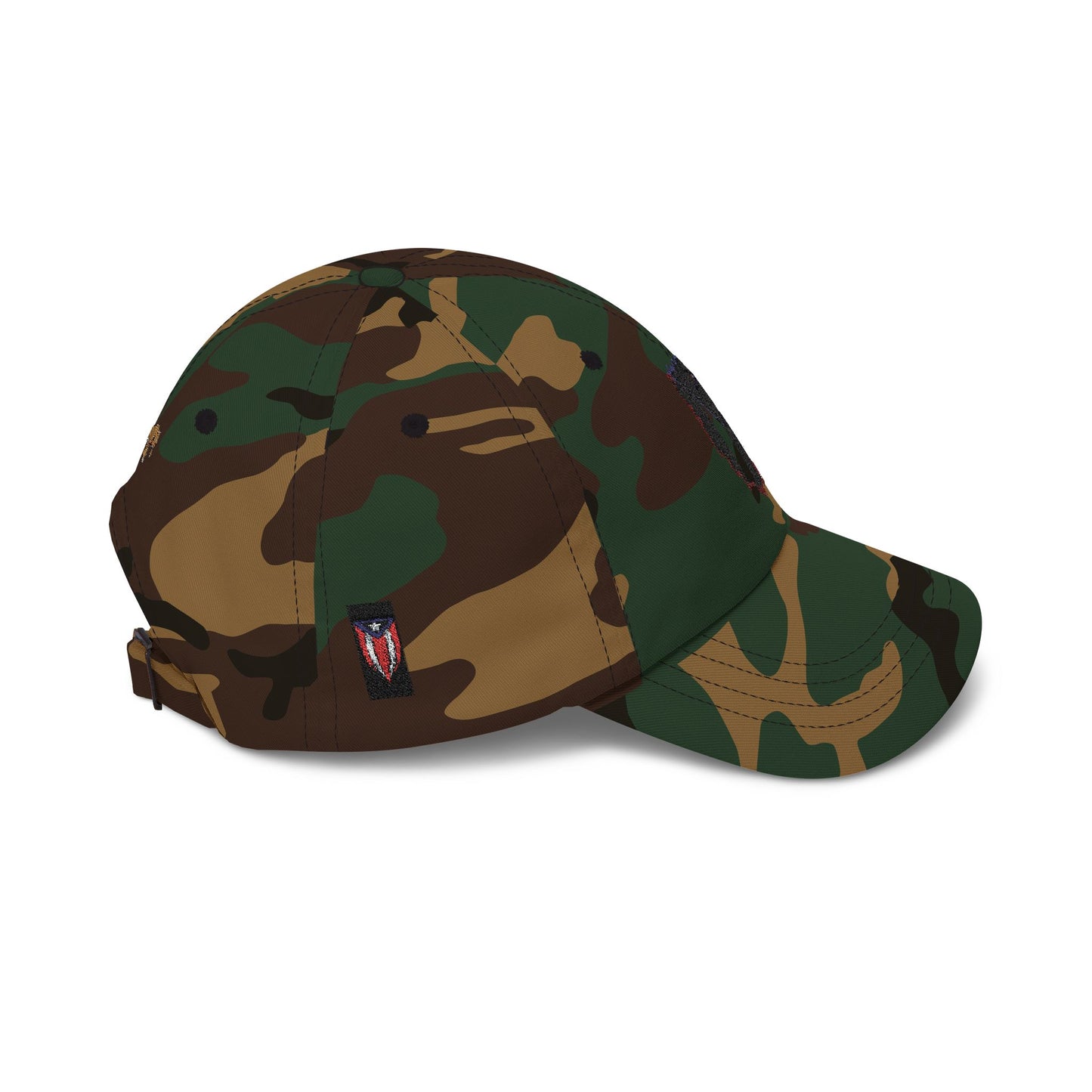 Dad Cap — Puerto Rico Flag Embroidered Distressed Logo