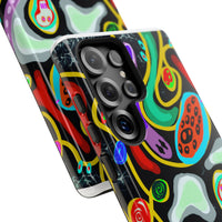 CRAZY4  Abstract Neon Skull Phone Case — Colorful Psychedelic Protective Cover