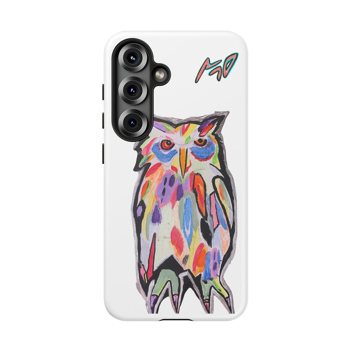 Colorful Owl Phone Case — Artistic Owl Illustration Tough Case