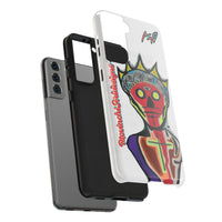 Artistic Crown KING GRAY  Skull Tough Phone Case — Colorful Abstract Guardian Design