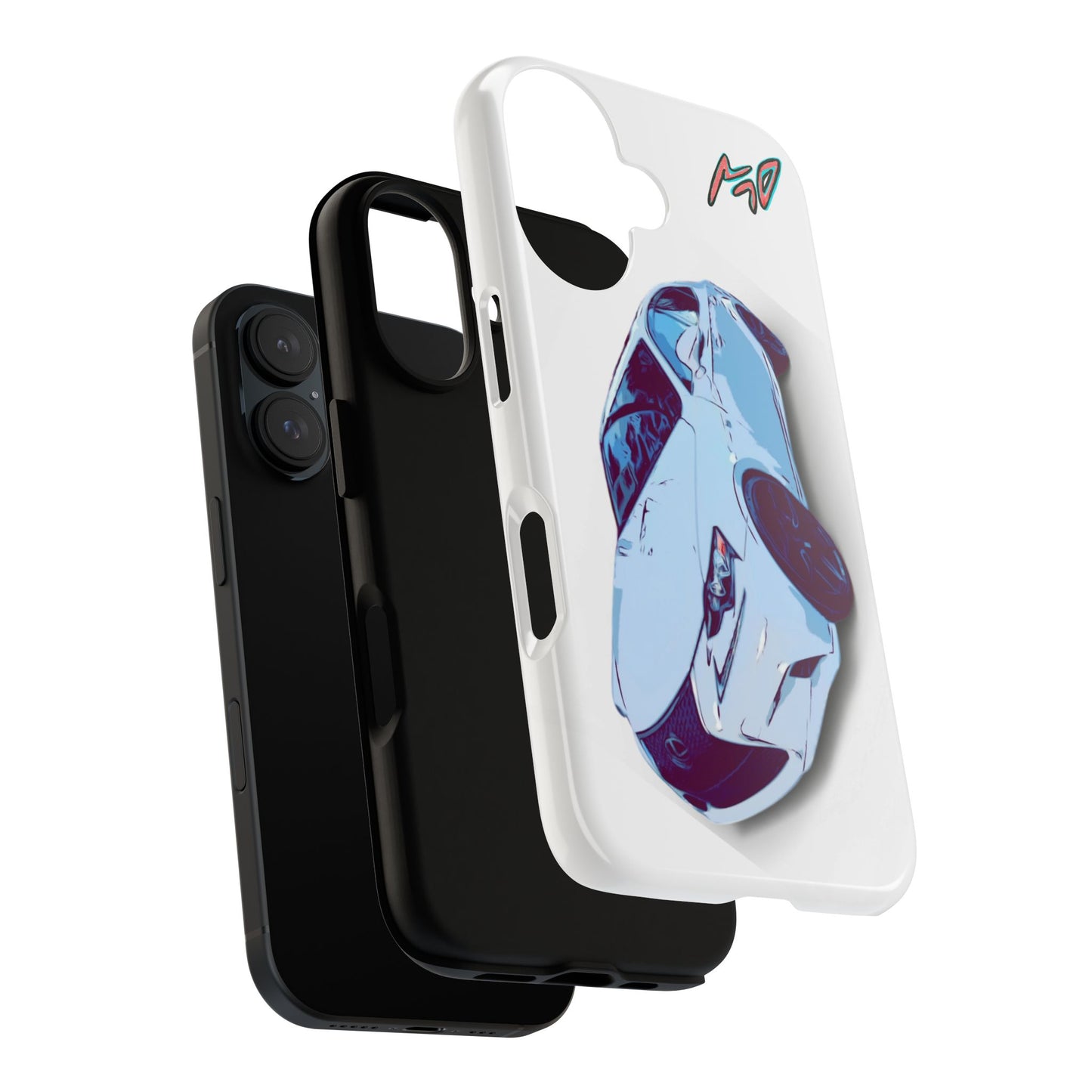Melvin White Sports Car Phone Case - Retro Pop Art Supercar Protective Tough Case