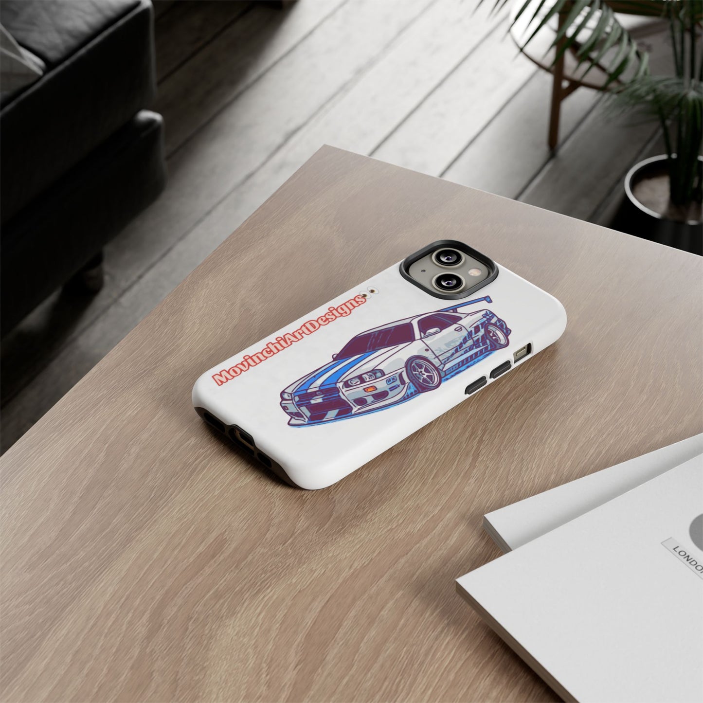 Retro Skyline r34 Phone Case — Vintage Sports Car Graphic