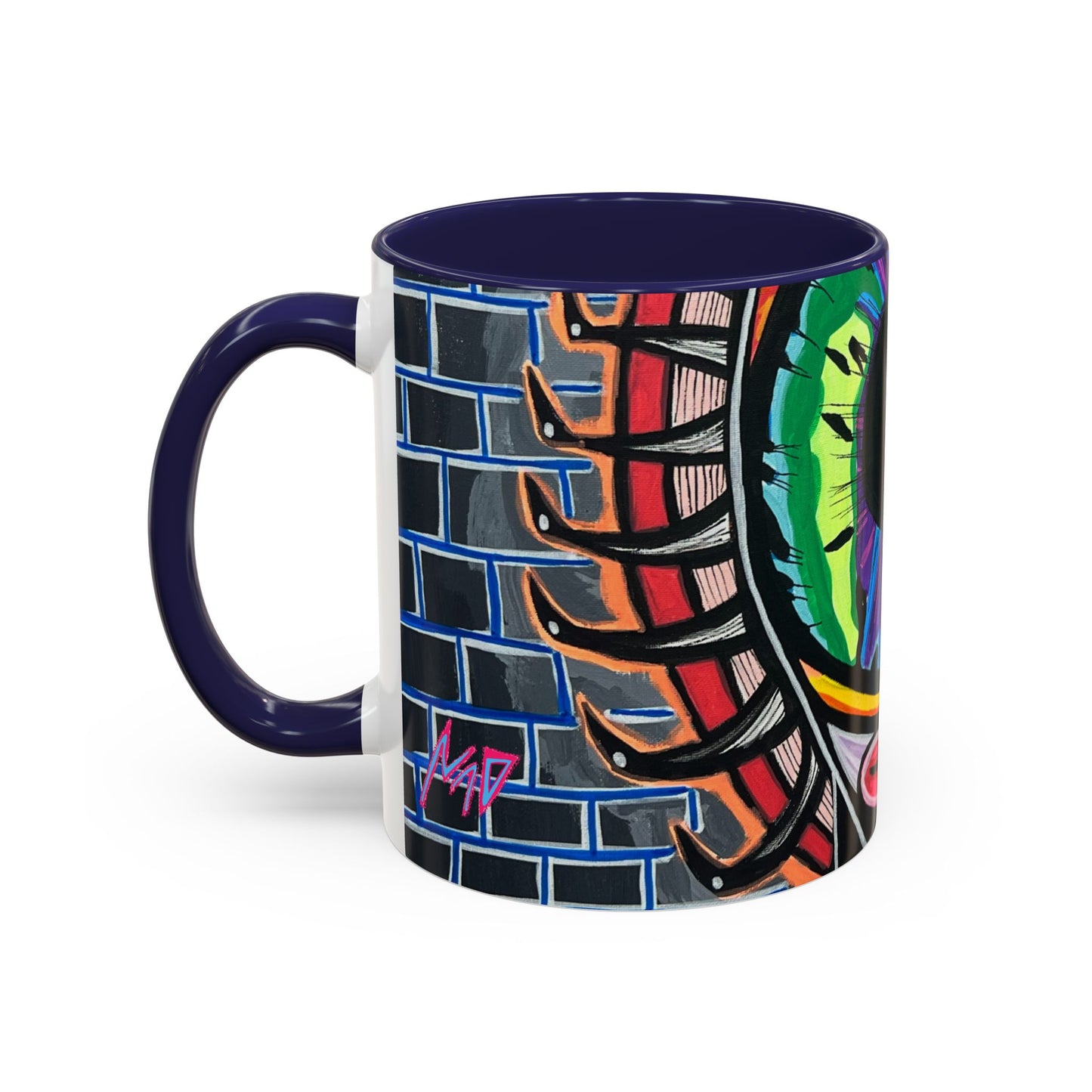 Abstract Street-Art Eye Coffee Mug — Colorful Graffiti Accent Mug (11/15 oz)