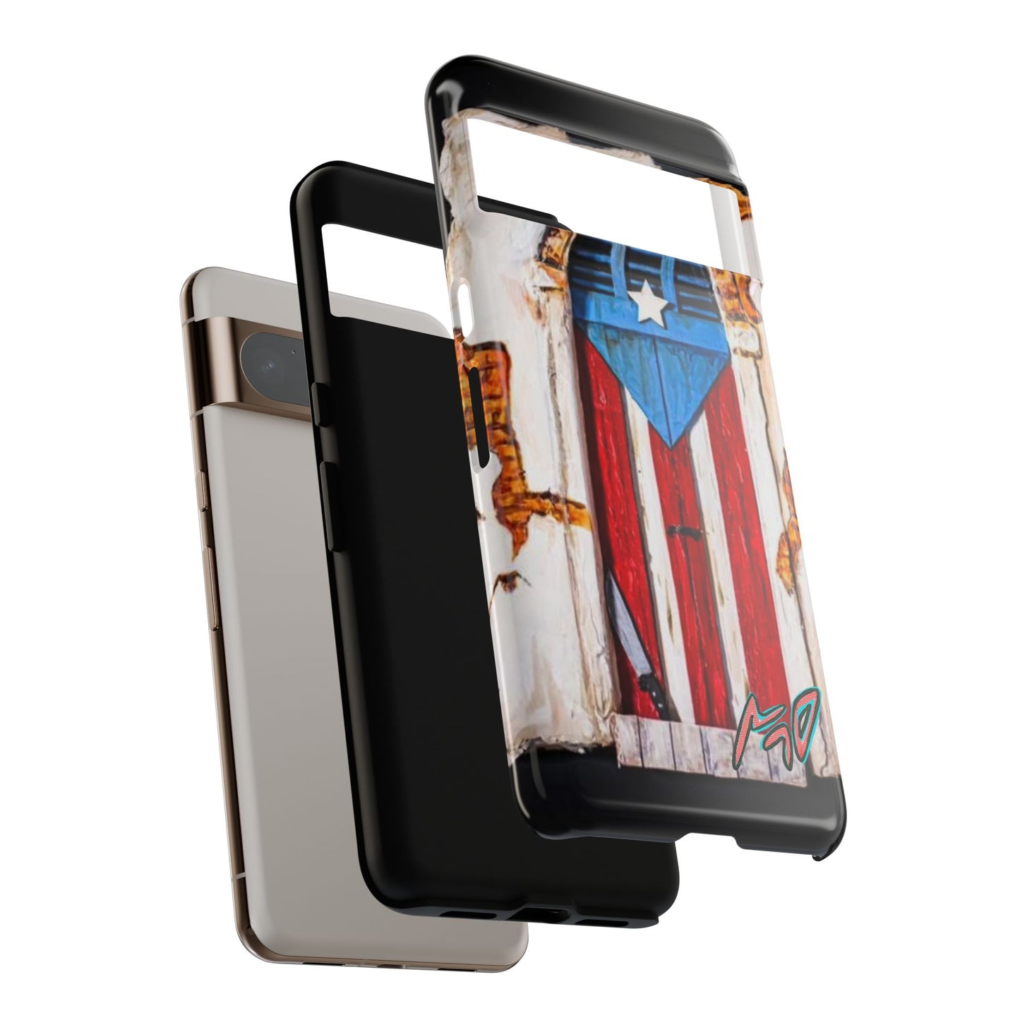 Puerto Rican Flag Phone Case - Rustic Coquí Door Design Tough Case