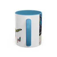 Colorful Pop Art Dog Accent Coffee Mug — Vibrant French Bulldog Design (11/15 oz)