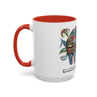 Colorful Shark Attack  Fish Accent Coffee Mug — Bold Nautical Art 11/15oz