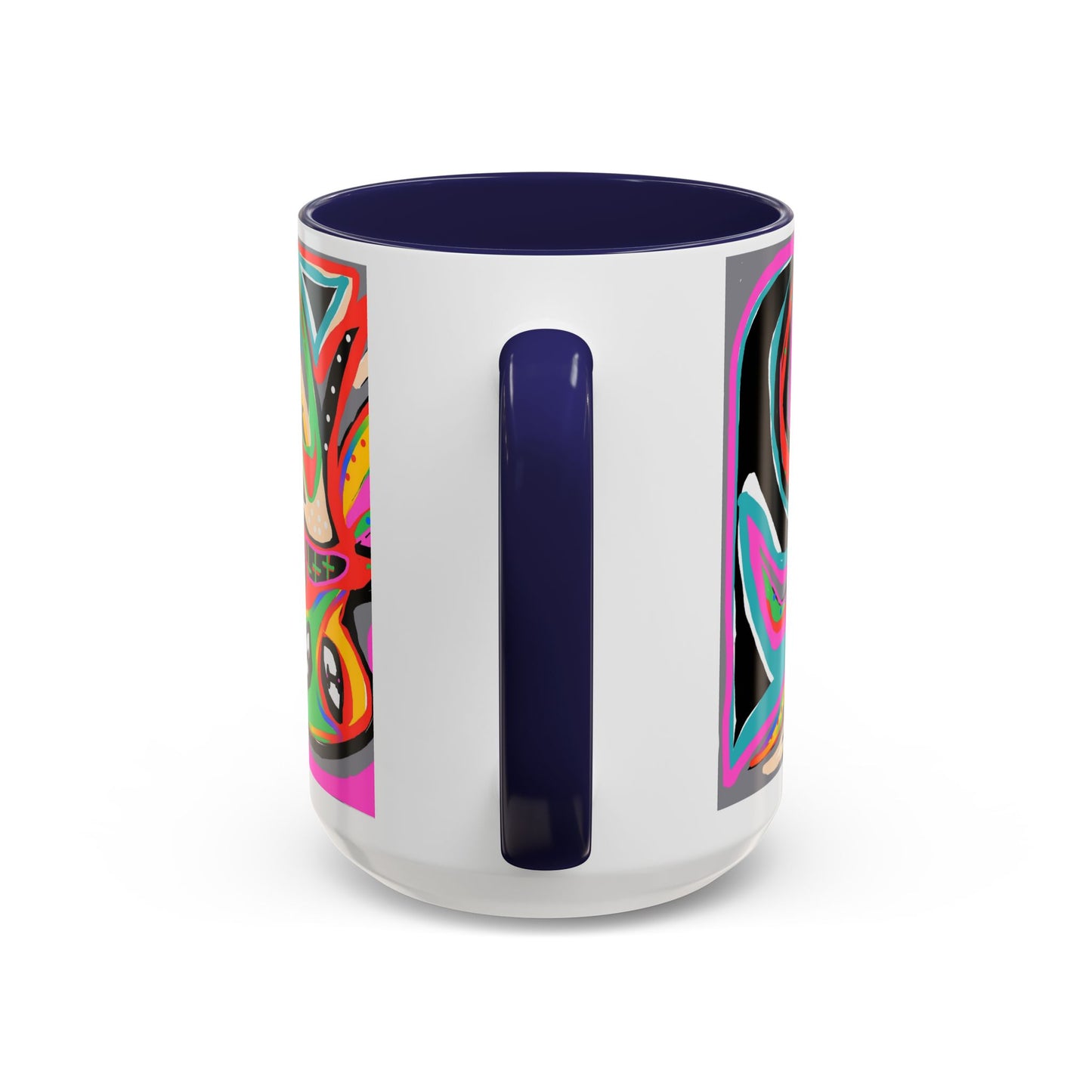 Abstract Neon octopussy Coffee Mug — Colorful Pop Art Accent Mug (11/15oz)