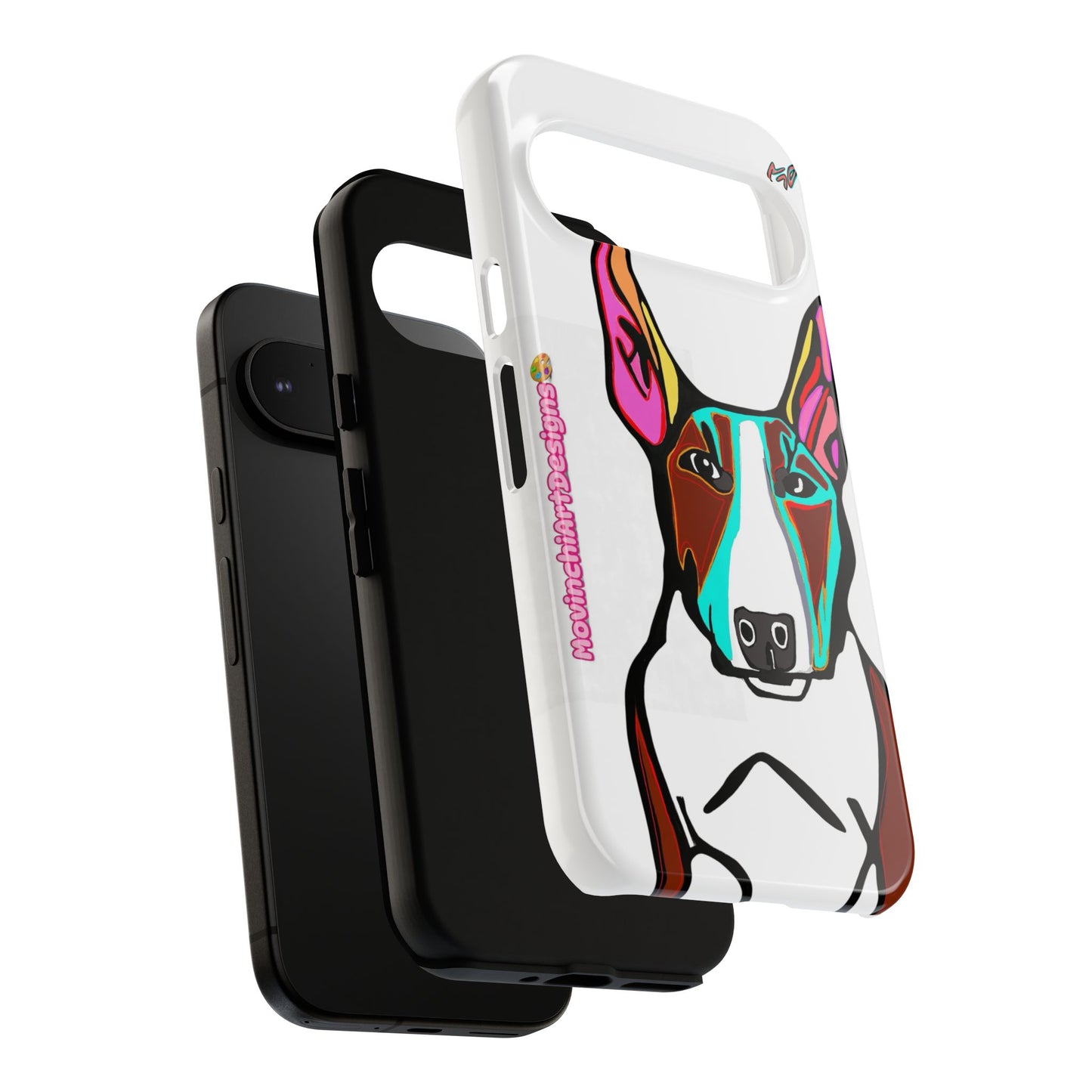MR Bull Terrier Phone Case — Colorful Pop Art Tough Cases for Dog Lovers