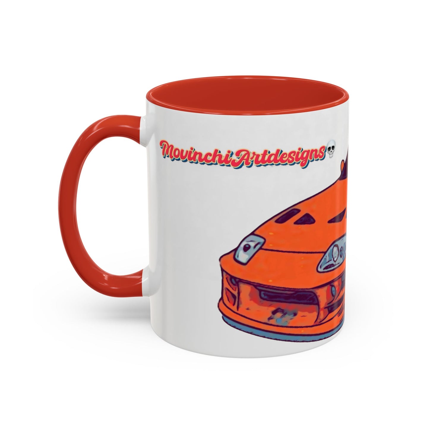 Racing Supra Accent Coffee Mug (11/15oz) — Orange Drift Car Design