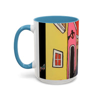 SAN SEBASTIAN2.0 Colorful Canal Houses Accent Coffee Mug — Bright European Street Art Ceramic Mug (11/15oz)