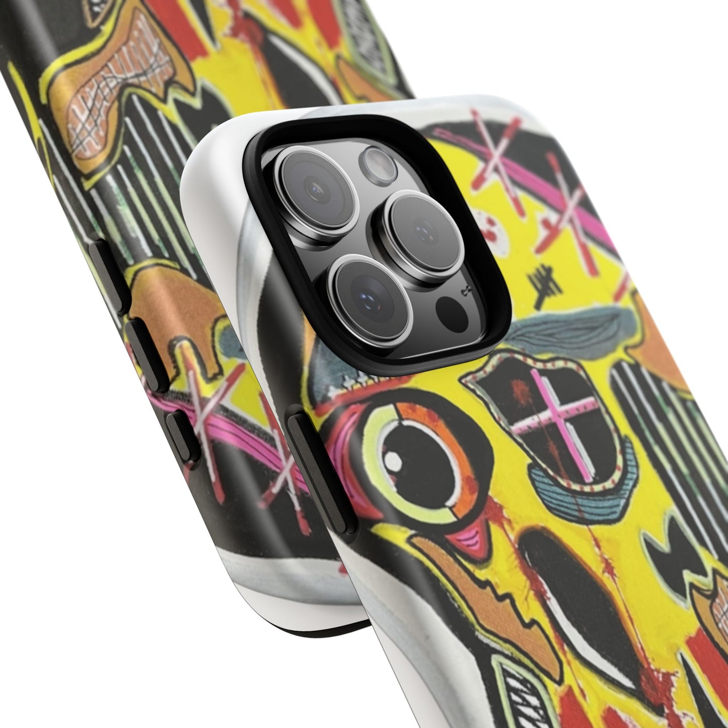 VINCENT.  Skull Riot Phone Case – Colorful Abstract Horror Art Protective Cover
