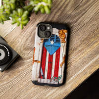 Puerto Rican Flag Phone Case - Rustic Coquí Door Design Tough Case