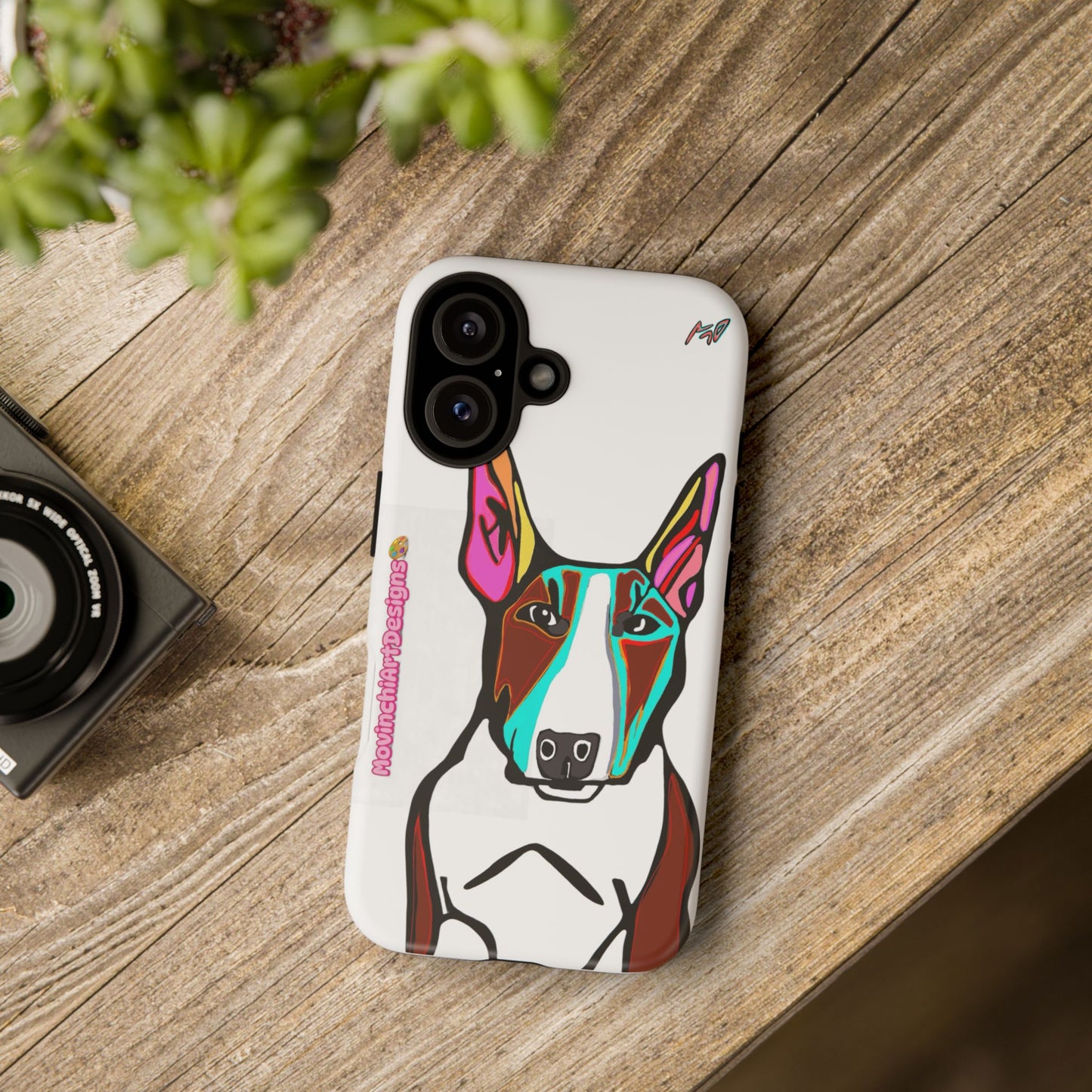 MR Bull Terrier Phone Case — Colorful Pop Art Tough Cases for Dog Lovers