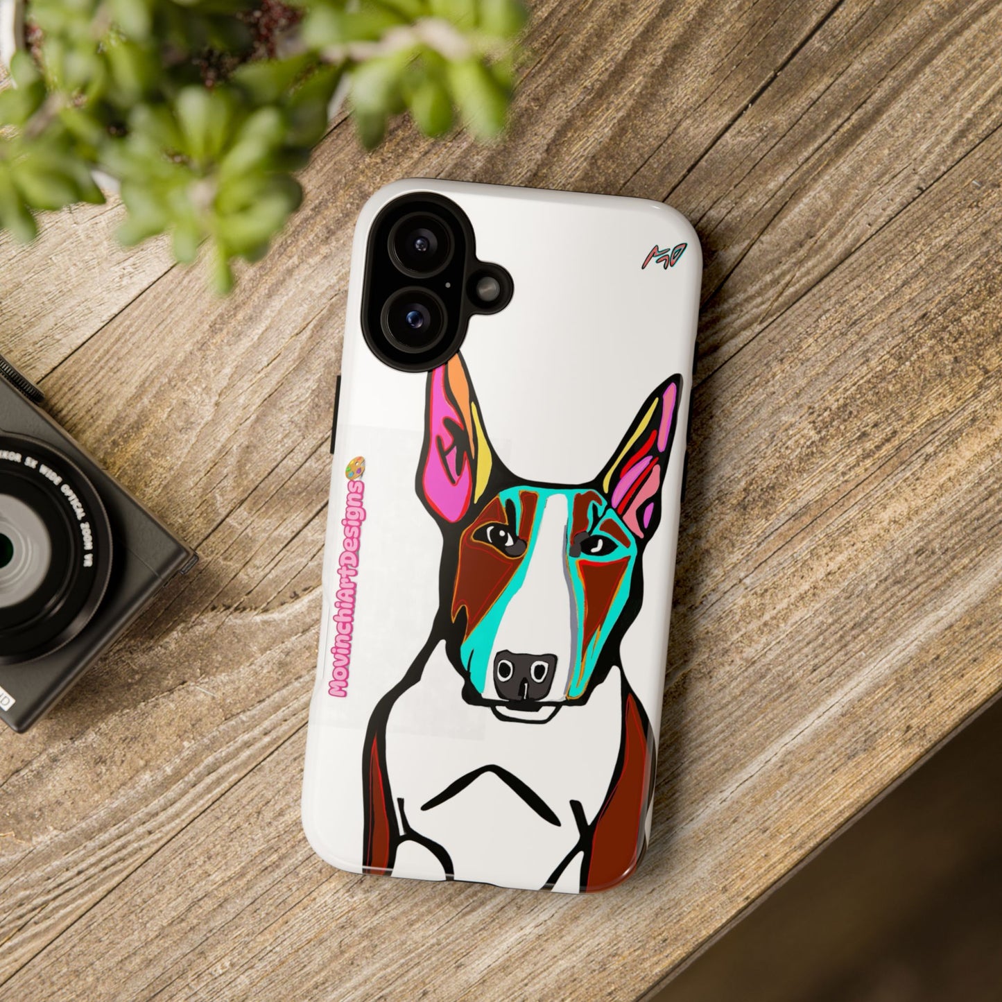 MR Bull Terrier Phone Case — Colorful Pop Art Tough Cases for Dog Lovers